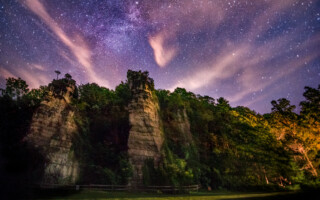 Natural Chimney Regional Park Starscape. Photo by Erin Harrigan and courtesy of Virginia Tourism Corporation.